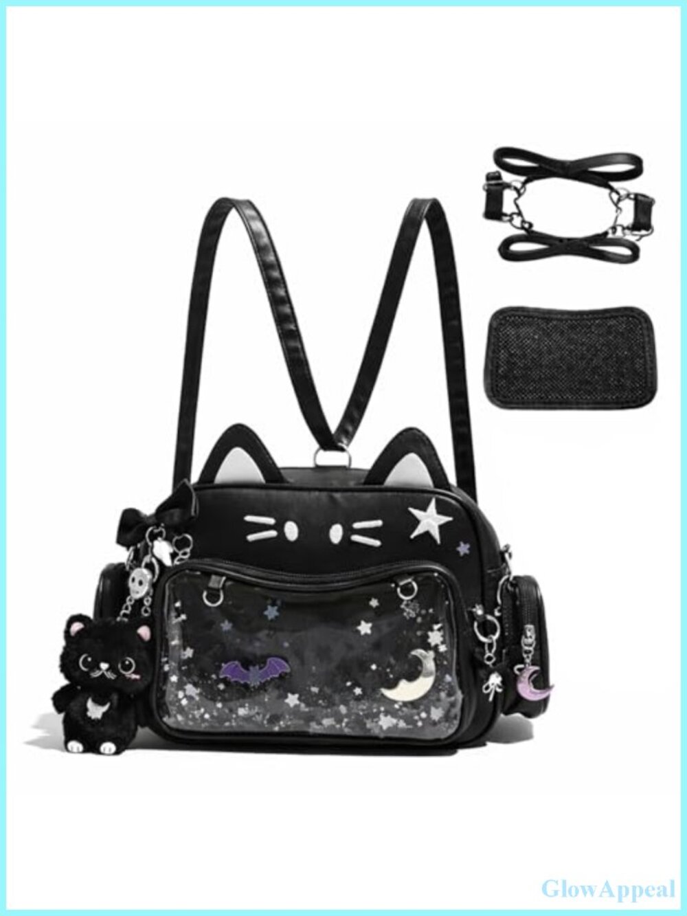 Ita Bag Backpack Pin Display Insert PU Leather Crossbody Anime Y2K Messenger